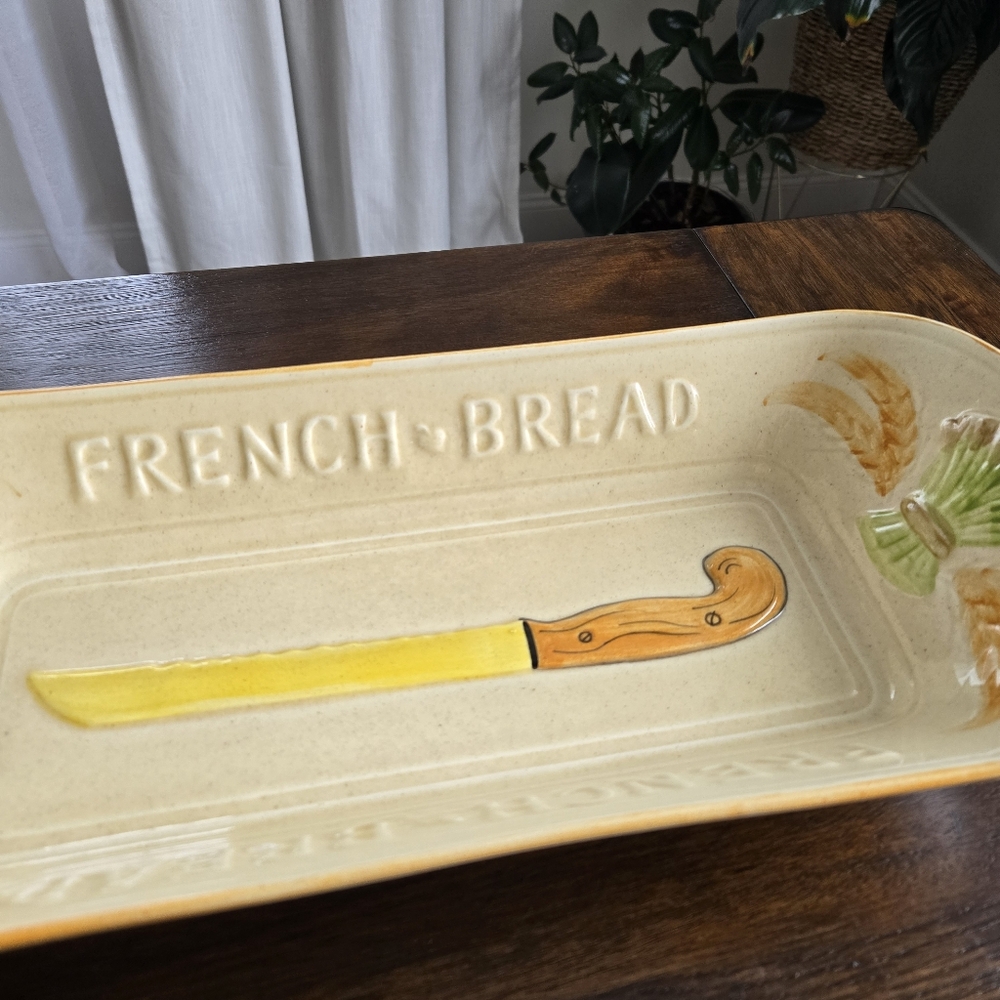 Vintage 60's 70's Los Angeles Potteries French Bread Serving Tray Calif. USA - Picture 7 of 9